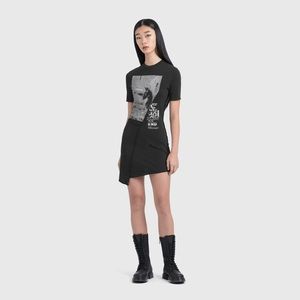 Hyein Seo Black Twisted Jersey Dress